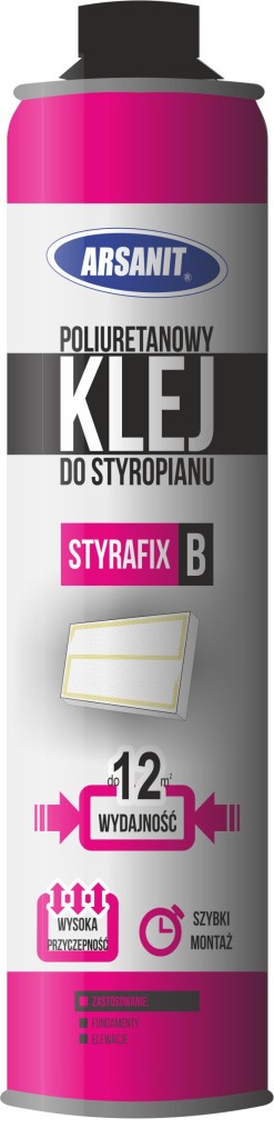 Klej poliuretanowy do styropianu STYRAFIX B, nowość marki ARSANIT. Fot. Arsanit